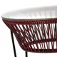 Table TOCA - Bordeaux, plateau verre et structure noire Table TOCA - Bordeaux, plateau verre et structure noire