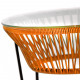 Table TOCA - Orange, plateau verre et structure noire Table TOCA - Orange, plateau verre et structure noire
