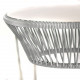 Table TOCA - Gris silex, plateau acier et structure blanche Table TOCA - Gris silex, plateau acier et structure blanche