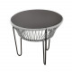 Table TOCA - Gris silex, plateau acier et structure noire Table TOCA - Gris silex, plateau acier et structure noire