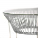 Table TOCA - Gris silex, plateau verre et structure blanche Table TOCA - Gris silex, plateau verre et structure blanche