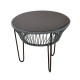 Table TOCA - Gris, plateau acier et structure noire Table TOCA - Gris, plateau acier et structure noire