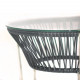 Table TOCA - Gris, plateau verre et structure blanche Table TOCA - Gris, plateau verre et structure blanche
