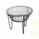 Table TOCA - Gris, plateau verre et structure noire Table TOCA - Gris, plateau verre et structure noire