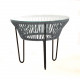 Table TOCA - Gris, plateau verre et structure noire Table TOCA - Gris, plateau verre et structure noire