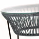 Table TOCA - Gris, plateau verre et structure noire Table TOCA - Gris, plateau verre et structure noire