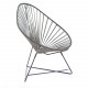 Fauteuil Acapulco Acrylique Gris beige & Structure noire Fauteuil Acapulco Acrylique Gris beige & Structure noire