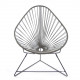Fauteuil Acapulco Acrylique Gris beige & Structure noire Fauteuil Acapulco Acrylique Gris beige & Structure noire