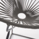 Fauteuil Acapulco Acrylique Gris beige & Structure noire Fauteuil Acapulco Acrylique Gris beige & Structure noire
