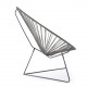 Fauteuil Acapulco Acrylique Gris beige & Structure noire Fauteuil Acapulco Acrylique Gris beige & Structure noire