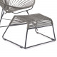 Fauteuil Acapulco Acrylique Gris beige & Structure noire Fauteuil Acapulco Acrylique Gris beige & Structure noire