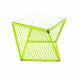 Green square side table