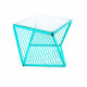 Table d'appoint carrée Vert Turquoise   Table d'appoint carrée Vert Turquoise