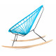 détail fauteuil bascule bois Acapulco Bleu  détail fauteuil bascule bois Acapulco Bleu