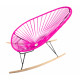 Magenta Acapulco wood rocker chair
