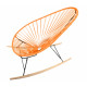 fauteuil à bascule ski bois Acapulco Orange   fauteuil à bascule ski bois Acapulco Orange