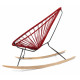 Details of Purple Bordeaux Acapulco wood rocking chair