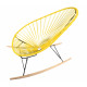 fauteuil à bascule ski bois Acapulco Jaune Moutarde   fauteuil à bascule ski bois Acapulco Jaune Moutarde