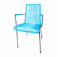 sky blue plastic thread armrest chair sky blue plastic thread armrest chair