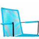 sky blue plastic thread armrest rope chair sky blue plastic thread armrest rope chair