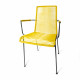 Lemon Yellow Dining armrest wire chair Lemon Yellow Dining armrest wire chair