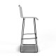 White bar stool White bar stool