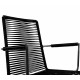 Black plastic thread armrest rope chair Black plastic thread armrest rope chair