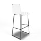 White bar stool White bar stool