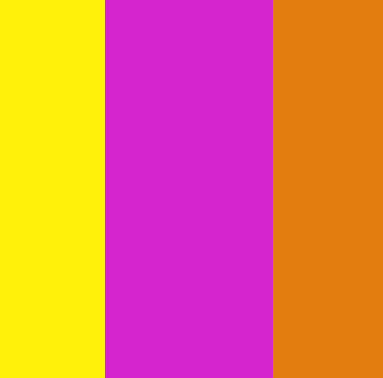 Tricolore : Jaune, Orange, Fuchsia